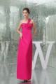 Sheath One-Shoulder Hot Pink Long Bridesmaid Dresses/Wedding Party Dresses BD010433