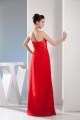 A-Line Strapless Red Floor-Length Bridesmaid Dresses/Wedding Party Dresses BD010438