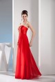 A-Line Strapless Red Floor-Length Bridesmaid Dresses/Wedding Party Dresses BD010438