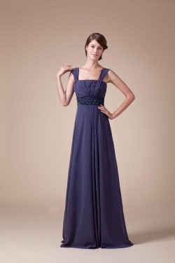 A-Line Beaded Floor-Length Chiffon Bridesmaid Dresses/Wedding Party Dresses BD010441
