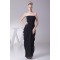 Sheath/Column Strapless Black Floor-Length Chiffon Bridesmaid Dresses/Wedding Party Dresses BD010442