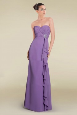 Sheath/Column Sweetheart Floor-Length Chiffon Bridesmaid Dresses/Wedding Party Dresses BD010463
