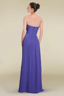 Sheath/Column Strapless Floor-Length Chiffon Bridesmaid Dresses/Wedding Party Dresses BD010465