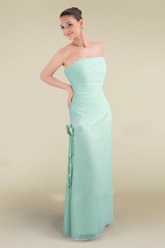 Sheath Strapless Floor-Length Bridesmaid Dresses/Wedding Party Dresses BD010475