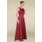 A-Line Long Red Satin Bridesmaid Dresses/Wedding Party Dresses BD010477