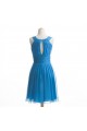 A-Line Short Blue Chiffon Bridesmaid Dresses/Wedding Party Dresses BD010488