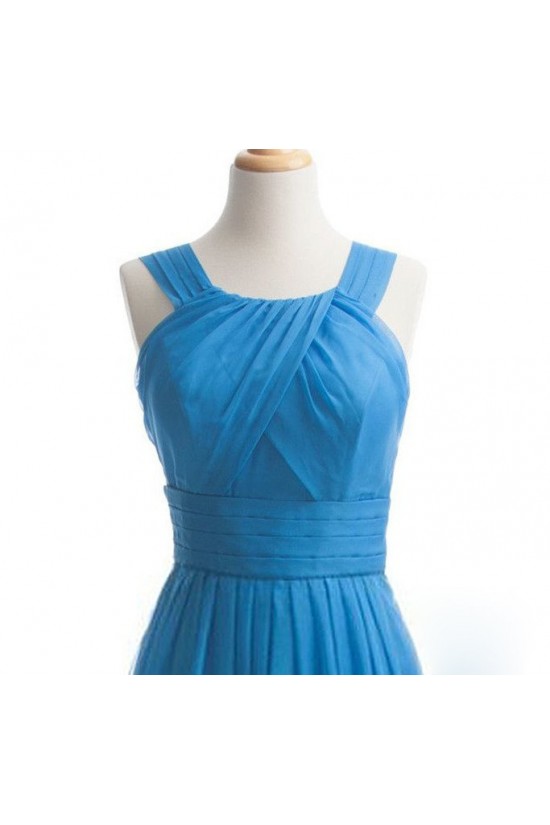 A-Line Short Blue Chiffon Bridesmaid Dresses/Wedding Party Dresses BD010488