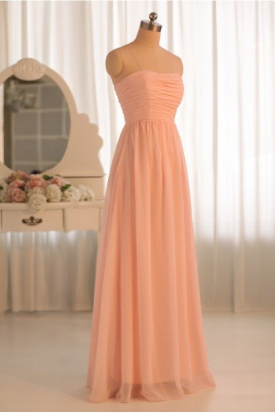 A-Line Strapless Floor-Length Chiffon Bridesmaid Dresses/Wedding Party Dresses BD010495 A-Line Strapless Floor-Length Chiffon Bridesmaid Dresses/Wedding Party Dresses BD010495