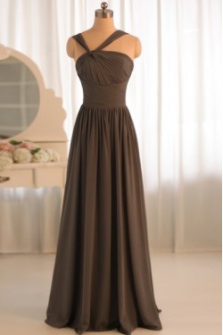 A-Line Floor-Length Chiffon Bridesmaid Dresses/Evening Dresses BD010496