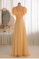 A-Line V-Neck Yellow Floor-Length Chiffon Bridesmaid Dresses/Wedding Party Dresses BD010497 A-Line V-Neck Yellow Floor-Length Chiffon Bridesmaid Dresses/Wedding Party Dresses BD010497