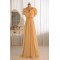 A-Line V-Neck Yellow Floor-Length Chiffon Bridesmaid Dresses/Wedding Party Dresses BD010497