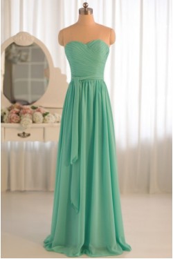 A-Line Sweetheart Chiffon Floor-Length Bridesmaid Dresses/Wedding Party Dresses BD010498