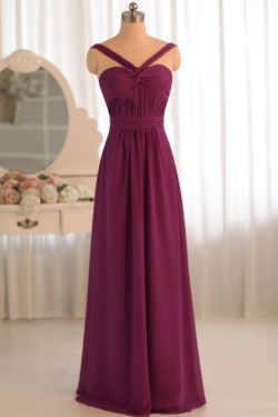 A-Line Chiffon Floor-Length Bridesmaid Dresses/Wedding Party Dresses BD010499