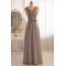A-Line Grey Chiffon Floor-Length Bridesmaid Dresses/Wedding Party Dresses BD010500