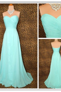 A-Line Sweetheart Long Chiffon Bridesmaid Dresses/Evening Dresses BD010503