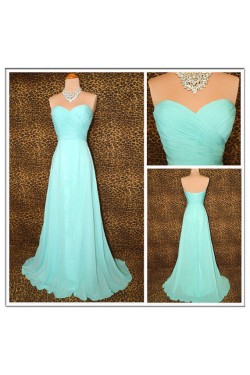 A-Line Sweetheart Long Chiffon Bridesmaid Dresses/Evening Dresses BD010503