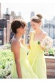 A-Line Sweetheart Short Yellow Chiffon Bridesmaid Dresses/Evening Dresses BD010504