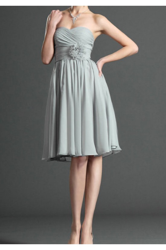 A-Line Sweetheart Short Chiffon Bridesmaid Dresses/Evening Dresses BD010507