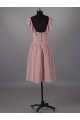 A-Line Short Pink Chiffon Bridesmaid Dresses/Evening Dresses BD010508