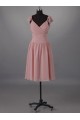 A-Line Short Pink Chiffon Bridesmaid Dresses/Evening Dresses BD010508 A-Line Short Pink Chiffon Bridesmaid Dresses/Evening Dresses BD010508