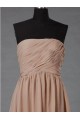 A-Line Strapless Short Chiffon Bridesmaid Dresses/Evening Dresses BD010509