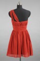 A-Line One-Shoulder Short Chiffon Bridesmaid Dresses/Evening Dresses BD010510 A-Line One-Shoulder Short Chiffon Bridesmaid Dresses/Evening Dresses BD010510