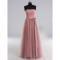 A-Line Strapless Long Tulle Bridesmaid Dresses/Evening Dresses BD010514