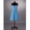 A-Line Spaghetti Strap Short Blue Chiffon Bridesmaid Dresses/Evening Dresses BD010515
