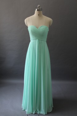 A-Line Sweetheart Long Chiffon Bridesmaid Dresses/Evening Dresses BD010518