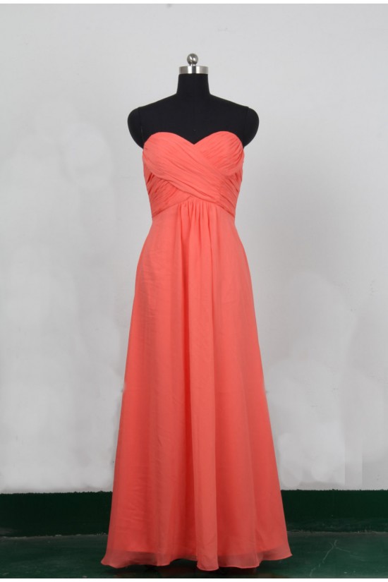 A-Line Sweetheart Long Chiffon Bridesmaid Dresses/Evening Dresses BD010518 A-Line Sweetheart Long Chiffon Bridesmaid Dresses/Evening Dresses BD010518