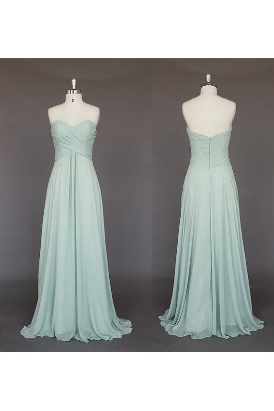 A-Line Sweetheart Long Chiffon Bridesmaid Dresses/Evening Dresses BD010518 A-Line Sweetheart Long Chiffon Bridesmaid Dresses/Evening Dresses BD010518