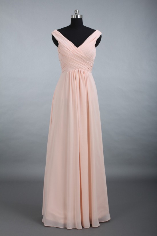 A-Line V-Neck Long Chiffon Bridesmaid Dresses/Evening Dresses BD010520 A-Line V-Neck Long Chiffon Bridesmaid Dresses/Evening Dresses BD010520