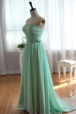 A-Line Sweetheart Long Chiffon Bridesmaid Dresses/Evening Dresses BD010523