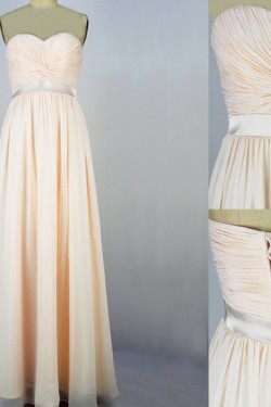A-Line Sweetheart Long Chiffon Bridesmaid Dresses/Evening Dresses BD010525