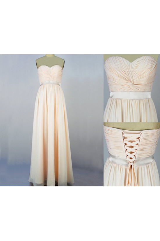 A-Line Sweetheart Long Chiffon Bridesmaid Dresses/Evening Dresses BD010525 A-Line Sweetheart Long Chiffon Bridesmaid Dresses/Evening Dresses BD010525