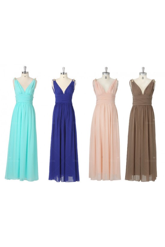 A-Line Long Chiffon Bridesmaid Dresses/Evening Dresses BD010528