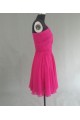 A-Line One-Shoulder Hot Pink Short Chiffon Bridesmaid Dresses/Evening Dresses BD010530 A-Line One-Shoulder Hot Pink Short Chiffon Bridesmaid Dresses/Evening Dresses BD010530