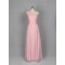 A-Line One-Shoulder Long Pink Chiffon Bridesmaid Dresses/Evening Dresses BD010532