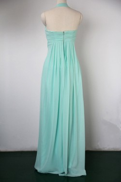 Empire Halter Long Blue Chiffon Bridesmaid Dresses/Evening Dresses/Maternity Dresses BD010534