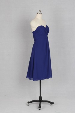 Empire Sweetheart Short Blue Chiffon Bridesmaid Dresses/Evening Dresses BD010537