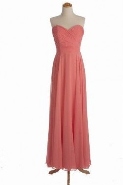 A-Line Sweetheart Long Chiffon Bridesmaid Dresses/Evening Dresses BD010541
