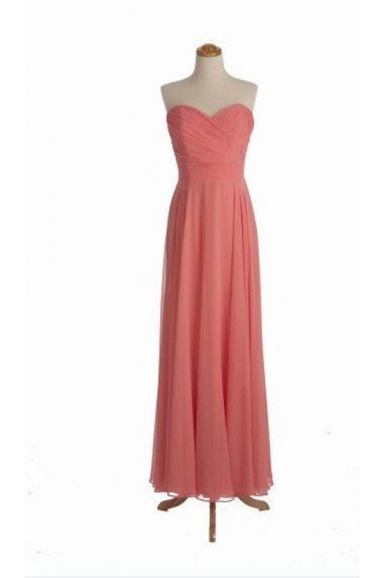 A-Line Sweetheart Long Chiffon Bridesmaid Dresses/Evening Dresses BD010541 A-Line Sweetheart Long Chiffon Bridesmaid Dresses/Evening Dresses BD010541