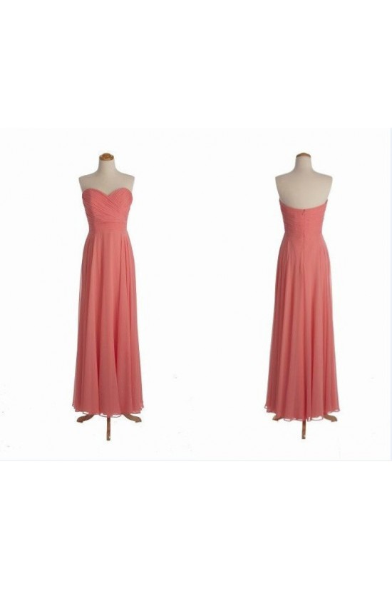 A-Line Sweetheart Long Chiffon Bridesmaid Dresses/Evening Dresses BD010541 A-Line Sweetheart Long Chiffon Bridesmaid Dresses/Evening Dresses BD010541