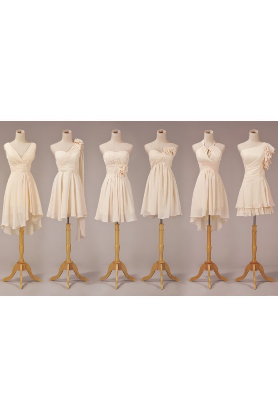 A-Line Short Chiffon Bridesmaid Dresses/Evening Dresses BD010543 A-Line Short Chiffon Bridesmaid Dresses/Evening Dresses BD010543