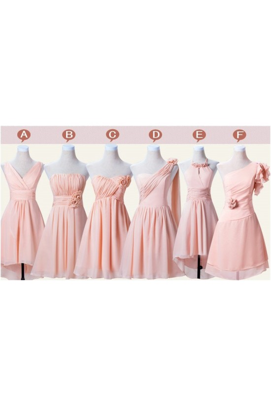 A-Line Short Chiffon Bridesmaid Dresses/Evening Dresses BD010543 A-Line Short Chiffon Bridesmaid Dresses/Evening Dresses BD010543