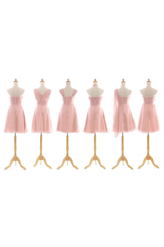 A-Line Short Chiffon Bridesmaid Dresses/Evening Dresses BD010543 A-Line Short Chiffon Bridesmaid Dresses/Evening Dresses BD010543
