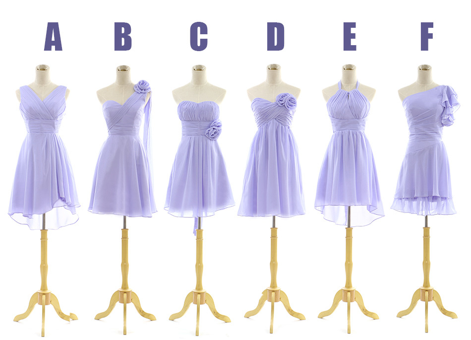 short chiffon bridesmaid dresses