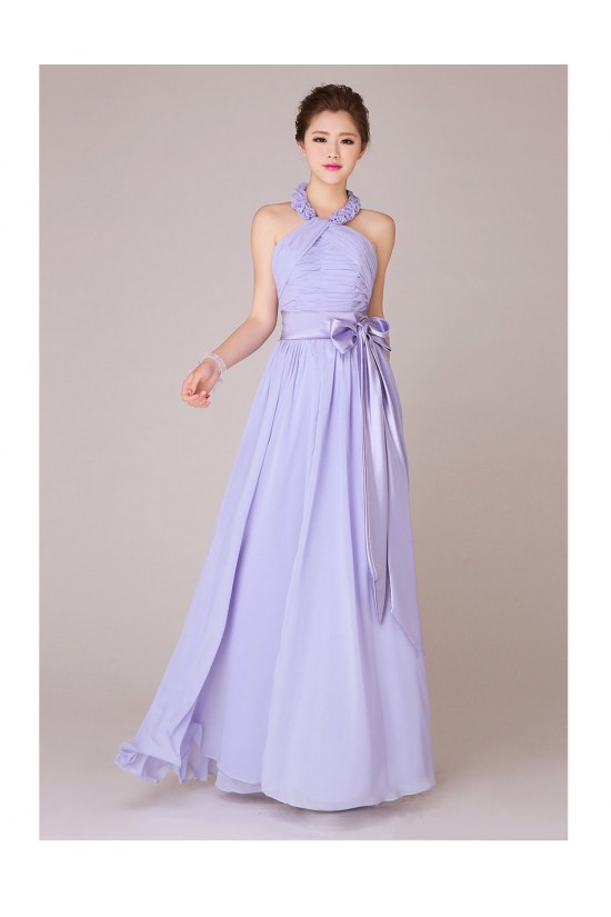 A-Line Halter Long Chiffon Bridesmaid Dresses/Evening Dresses BD010552 A-Line Halter Long Chiffon Bridesmaid Dresses/Evening Dresses BD010552