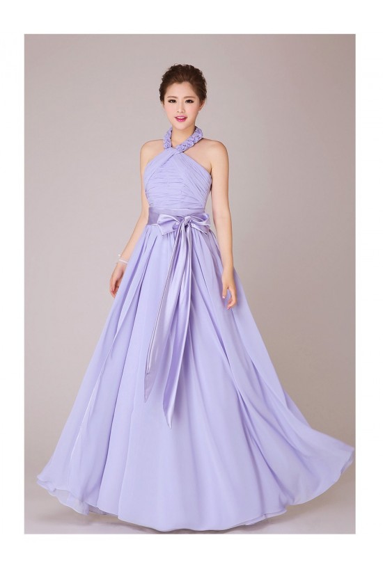 A-Line Halter Long Chiffon Bridesmaid Dresses/Evening Dresses BD010552 A-Line Halter Long Chiffon Bridesmaid Dresses/Evening Dresses BD010552