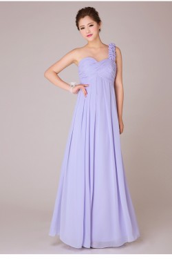 Empire One-Shoulder Long Chiffon Bridesmaid Dresses/Evening Dresses/Maternity Dresses BD010555